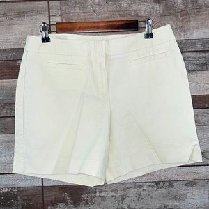 Talbots petite shorts size 10P, pale yellow,  cotton/spandex blend
